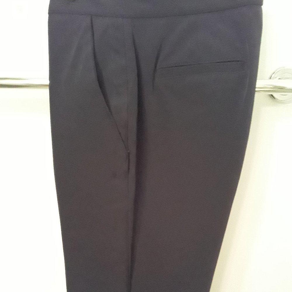 Banana Republic black on black tuxedo stripe trouser/pant- Size 0 Reg